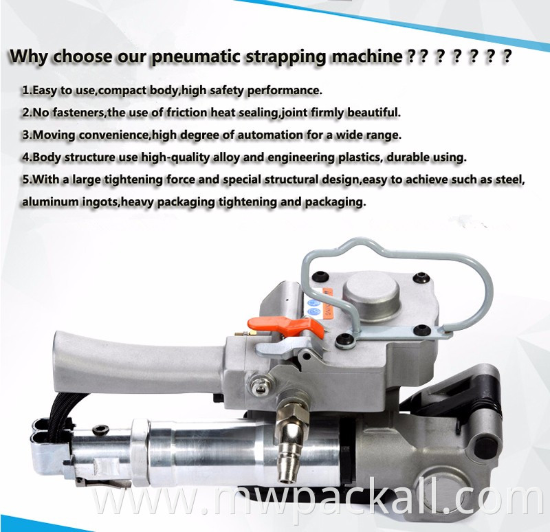 Simple operation buckle free pneumatic strapping machine for timber industry